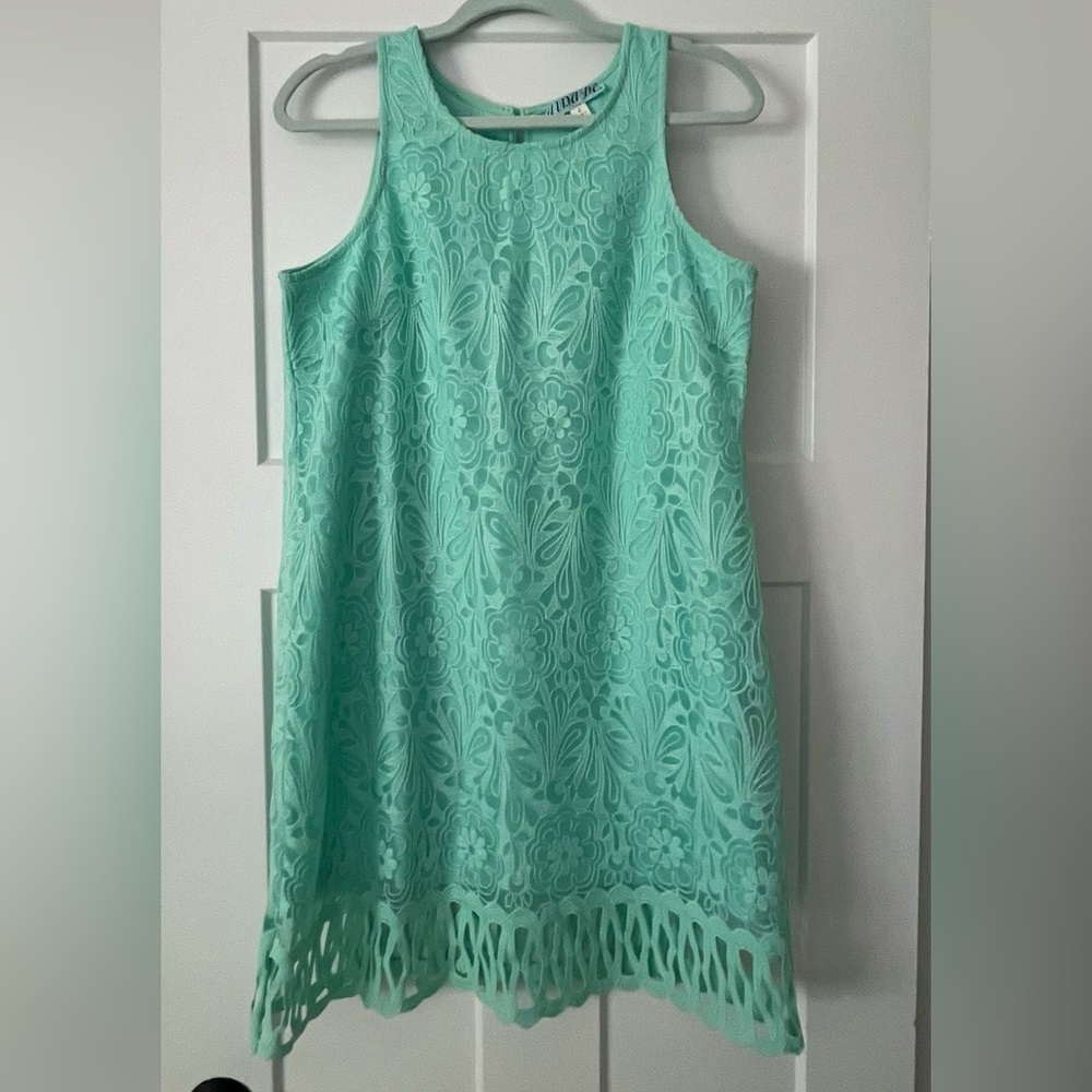 Francesca's Collections Aqua Lace Tank Top